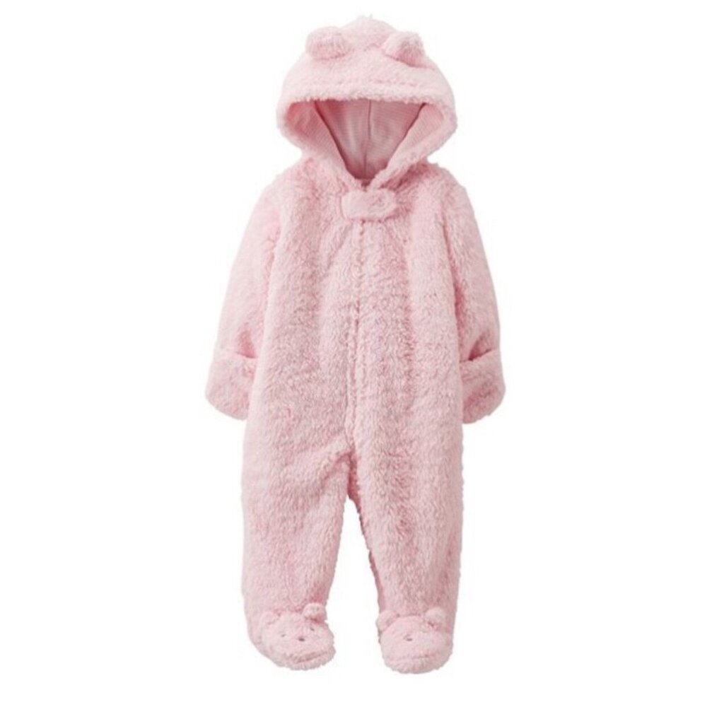 Carters Light Pink Fleece Bear Bunting Size 3M